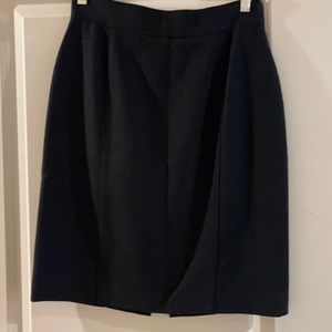 Black wool pencil skirt